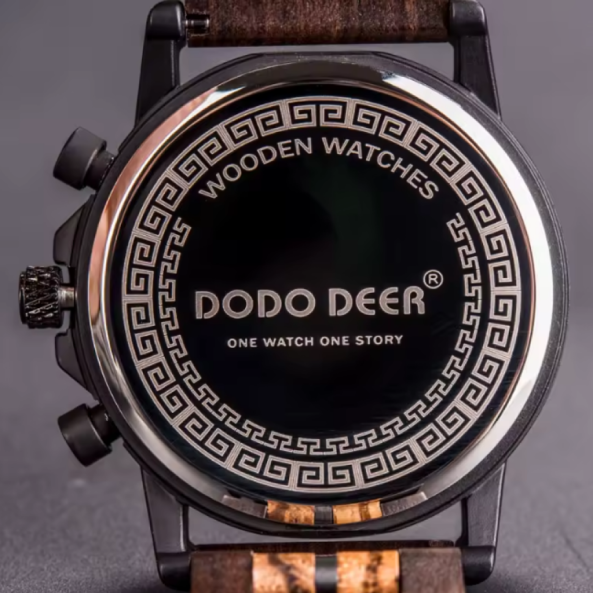 Montre DODO DEER en Bois avec Logo Personnalisé pour Homme
