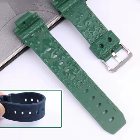 Bracelet de Montre en Caoutchouc Résine pour CASIO G-Shock GM2100 GM-5600 6900, Bracelet Homme 16mm, Ceinture d'Oreille Détachable Rapide
