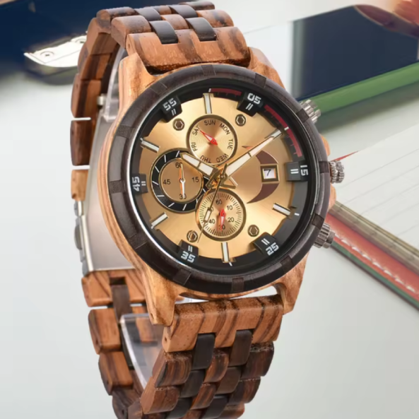 Montre en Bois Personnalisée pour Homme
