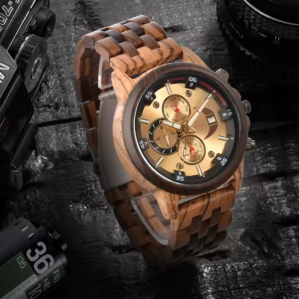 Montre en Bois Personnalisée pour Homme