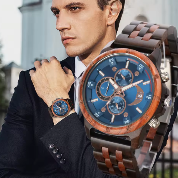 Montre en Bois de Luxe pour Homme