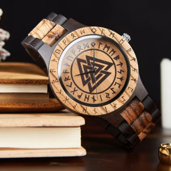 Montre-Bracelet BOBO BIRD Viking en Bois pour Homme