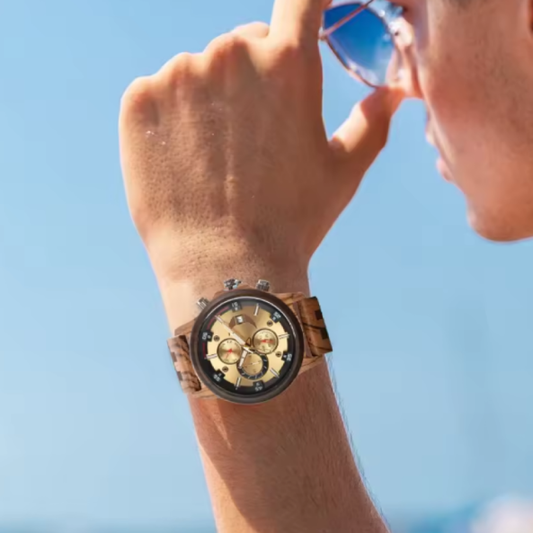 Montre en Bois Personnalisée pour Homme